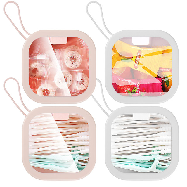 4Pcs Hair Tie Organizer Portable Travel Qtip Holder Small Hair